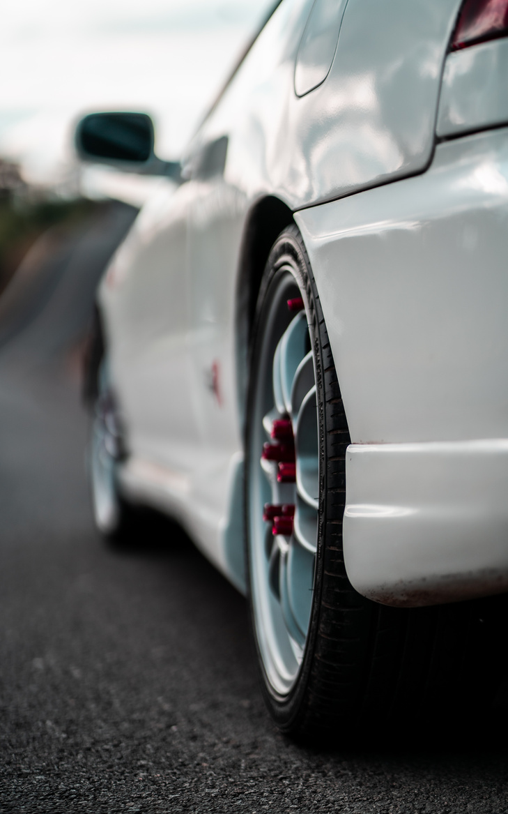 White Car on the Road